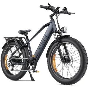 Bicicletta elettrica ENGWE E26, autonomia di 140 km, motore da 250 W, batteria da 48 V 16 Ah, sospensione anteriore, pneumatici da neve da 26 pollici.