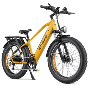 Bicicletta elettrica ENGWE E26, autonomia di 140 km, motore da 250 W, batteria da 48 V 16 Ah, sospensione anteriore, pneumatici da neve da 26 pollici.