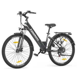 Bicicletta da trekking Touroll J1 ST - Motore da 250 W - Ruote da 27,5 pollici - Batteria da 561,6 Wh - Autonomia di 100 km