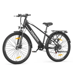 Bicicletta da trekking Touroll J1 - Motore da 250 W - Ruote da 27,5 pollici - Batteria da 15,6 Ah - Autonomia di 100 km
