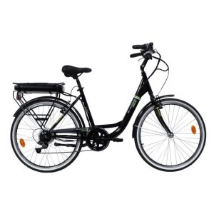 Bicicletta elettrica ORUS E 4000 – Batteria Samsung 8AH/26V 250W – Autonomia 40/45 km – Cambio Shimano a 6 velocità – Colore nero