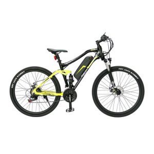 Bicicletta elettrica da montagna MOOVWAY da 27,5" - Autonomia di 40 km - Cambio Shimano a 7 velocità - Telaio in alluminio - Nera