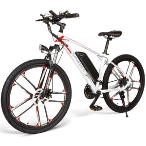 Bicicletta a pedalata assistita - Samebike MYSM26 26" 48V 350W 30 km/h - 2000mAh - Bianca