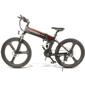 Velo Assistance Electrique-Electric Bike Folding Ebike-Samebike LO26 E-Scooter Adult -350W-35 km/h LCD 110 - 240V Intelligent pl