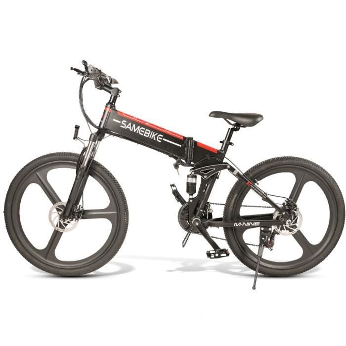 Velo Assistance Electrique-Electric Bike Folding Ebike-Samebike LO26 E-Scooter Adult -350W-35 km/h LCD 110 - 240V Intelligent pl