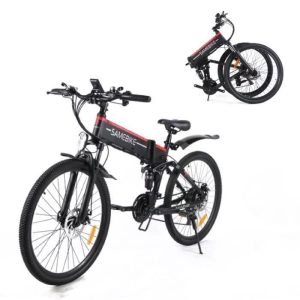Bicicletta elettrica pieghevole Samebike LO26 48V 500w a 21 velocità con batteria da 10ah, mountain bike, a pedalata assistita