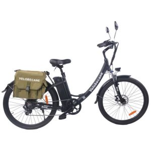 Bicicletta elettrica Vélobecane 26" - 7 velocità - Freni a disco - Autonomia 75 km - Telaio in alluminio - Nera
